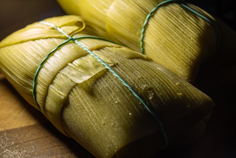 Two Pamonhas Wrapped in Corn Husks. Stock Image Image of cafeteria