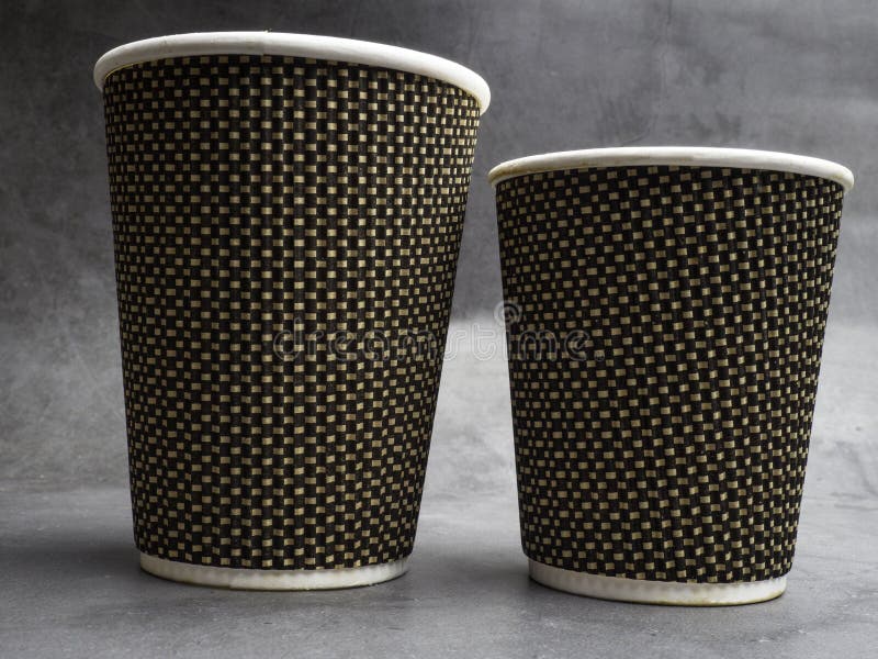 Two paper coffee cups stock photo. Image of copy, liquid 148860700