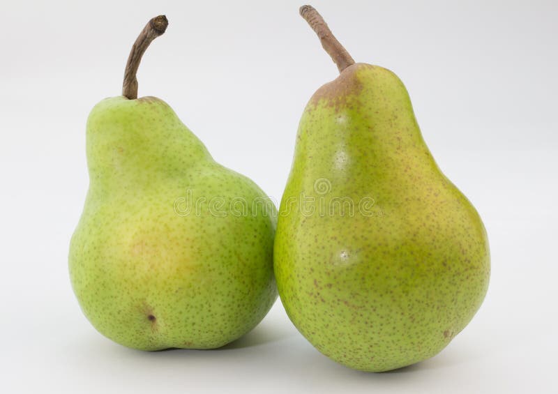 Two pears on white stock image. Image of fruit, cultivar - 68241893
