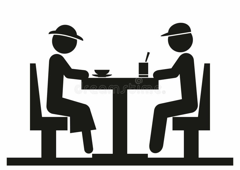 people dining silhouette