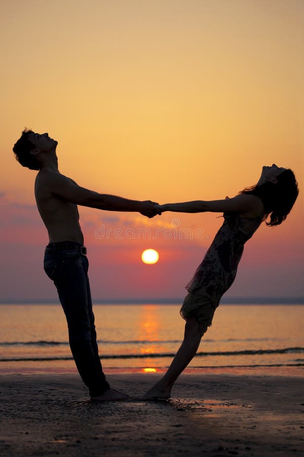 Two People in Love at Sunset Stock Image - Image of people, female: 16041177