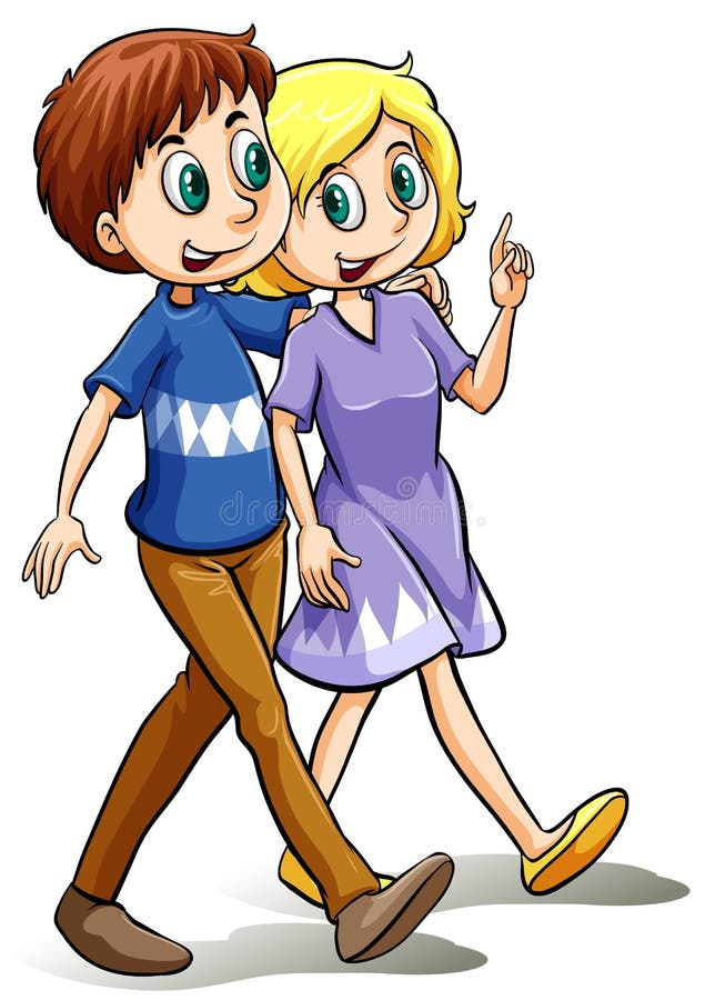 Two people walking stock vector. Illustration of chatting - 50807790 Two people walking stock vector. Illustration of chatting - 50807790