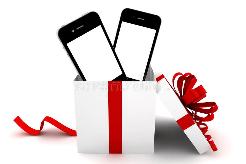 Christmas Iphone editorial image. Illustration of gift 27694370
