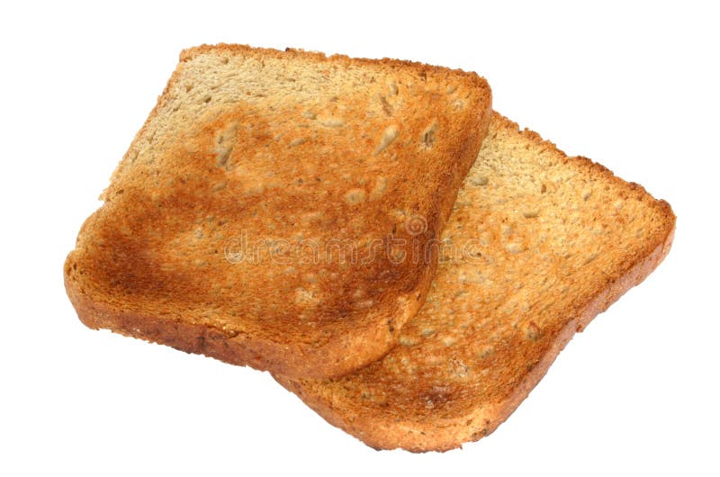 Two pieces of toast 2 stock photo. Image of bakery, everyday 413992