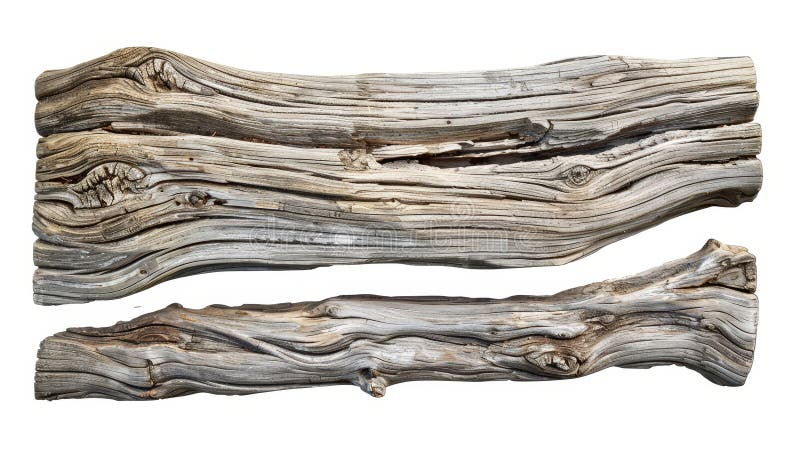 Two Pieces of Wood with a White Background Stock Illustration ...