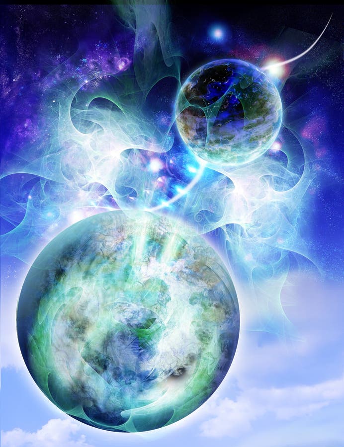 Two planets royalty free stock images