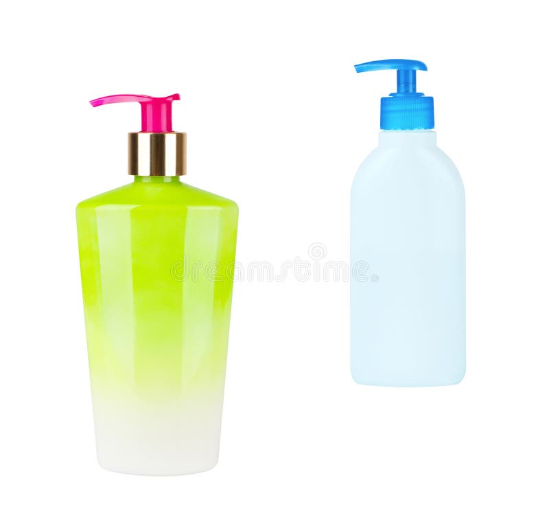 Two Plastic Bottles stock image. Image of moisturizer 62446539