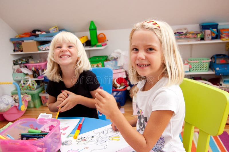 Two preschool girls