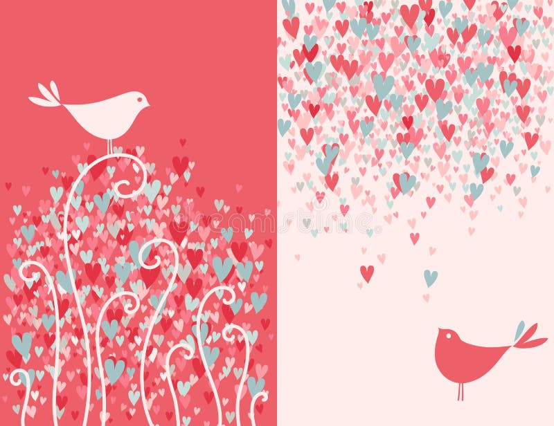 Two pretty love birds. royalty free illustration Two pretty love birds. royalty free illustration