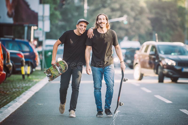 Drive different. Walk Racer. Two friends Walking down the Street. Бабусин поставка на улице держит.