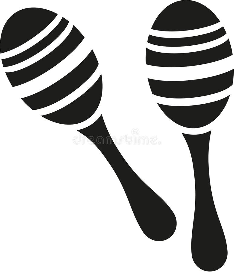 Two rattles music stock vector. Illustration of mexican 107080302