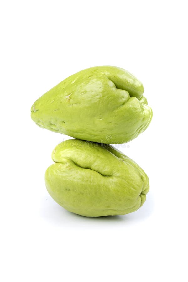 Two Raw Whole Ripe Green Chayote Mexican Squash Stock Image Image of depth, spanish 163759947