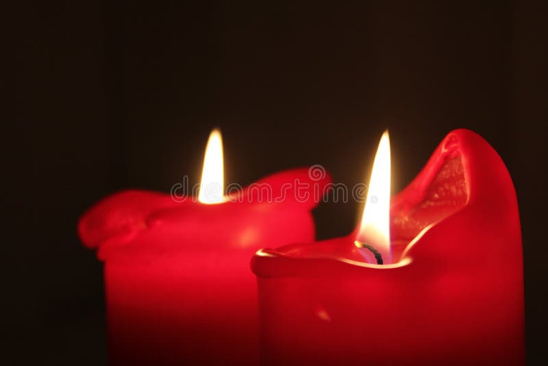 Two red candles stock image. Image of advent, love, relationship - 37551683