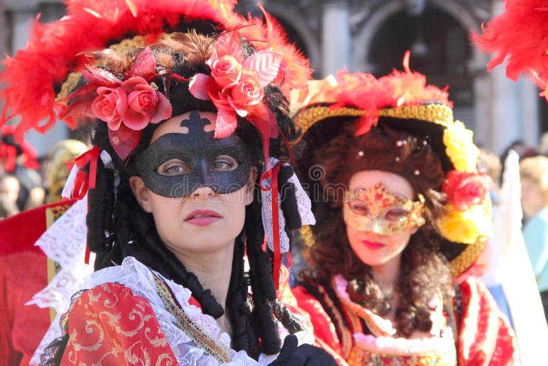 Red Venice Carnival Dress Stock Image Image Of Venice