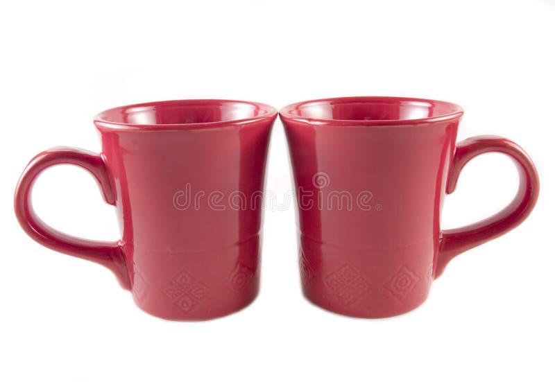 Two red tea cups stock image. Image of cafe, tasting, closeup 4324825