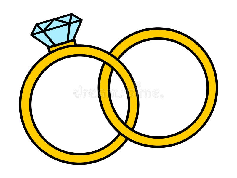 Two Wedding Rings Cartoon Stock Illustrations 251 Two Wedding Rings