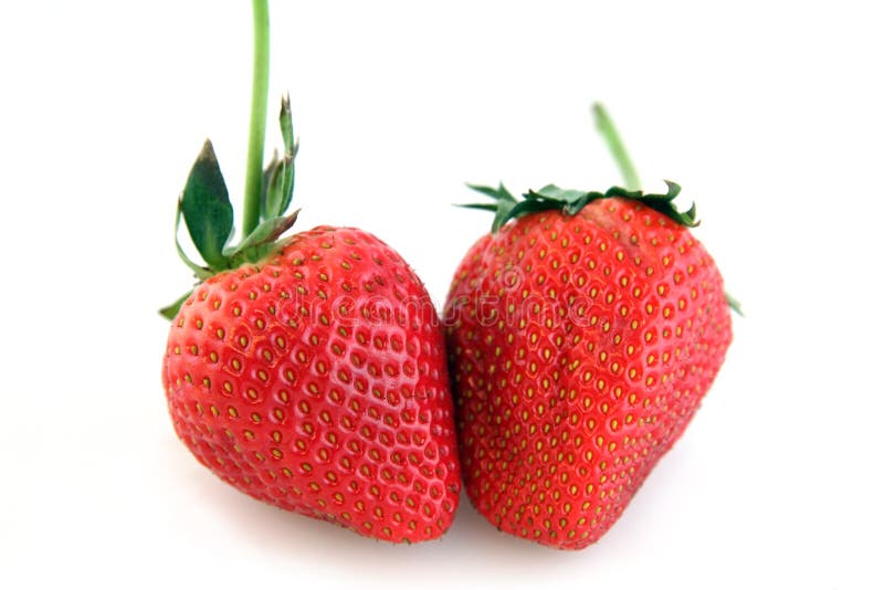 Two Ripe Strawberries