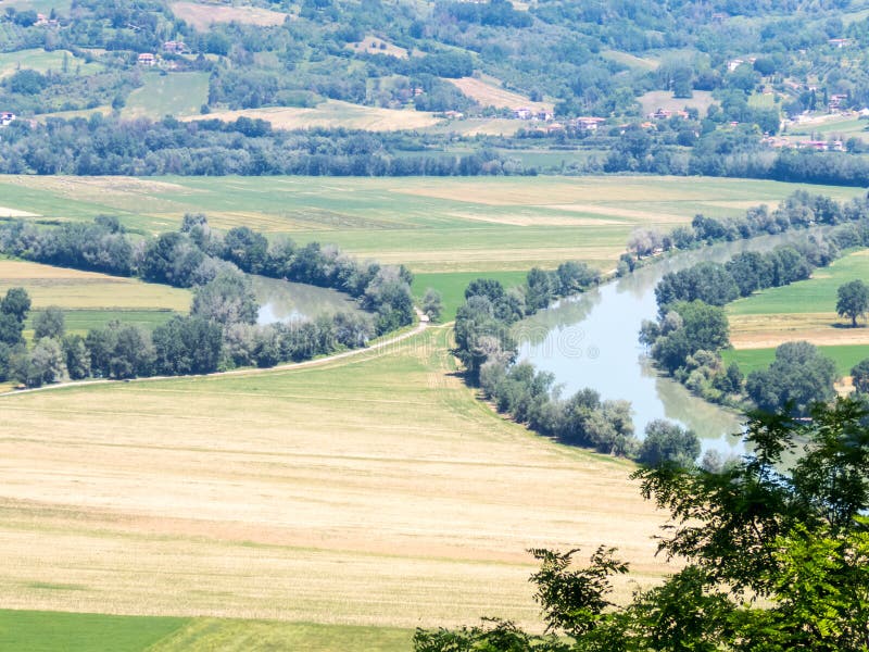 Two Rivers that Come Close without Ever Touching Stock Photo Image of
