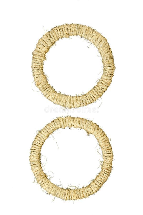 Round Photo Frame Braided Jute Yarn. Stock Image Image of decorative