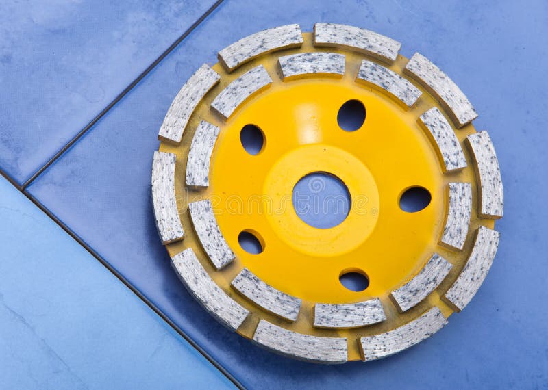 Tworow Diamond Disk for a Concrete Abrasion Stock Image Image of