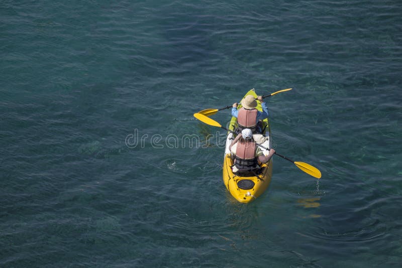 Kayak paddle and blue sea royalty free stock image Kayak paddle and blue sea royalty free stock image
