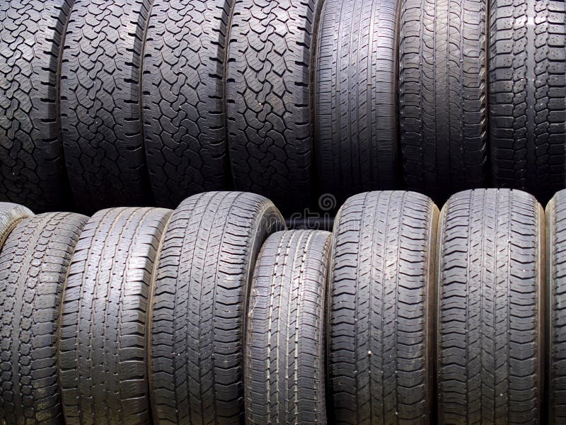 Worn out used tires stock image. Image of threadbare 14402665