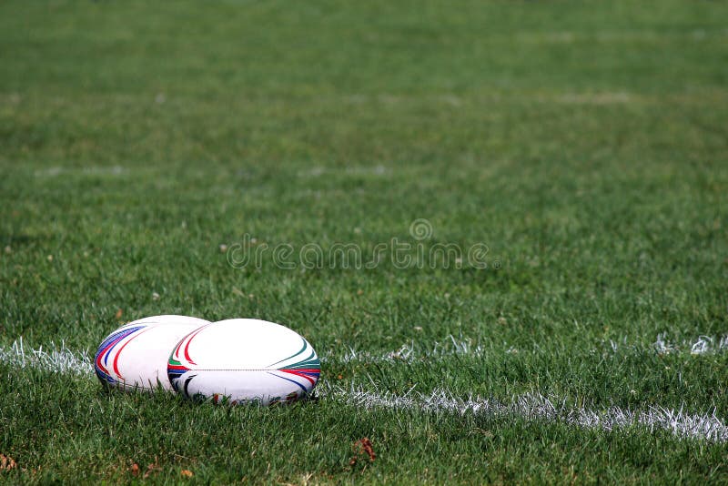 Rugby ball on field stock image. Image of field, stadium 116781759
