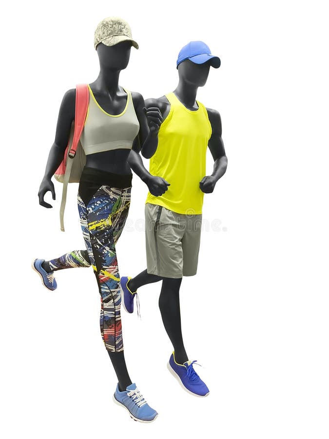 Female Mannequin Dressed in Sport Athletics Clothes Stock Image