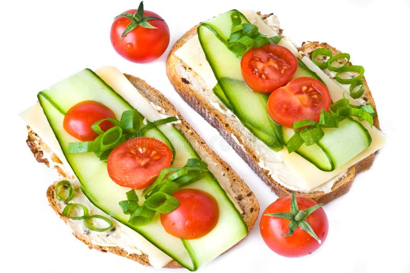 Two sandwiches stock photo. Image of tomato, cherry, diet - 9521836