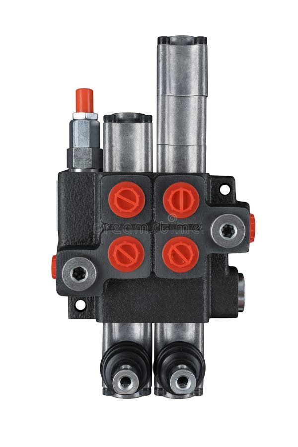 Electric Hydraulic Distributor of the Tractor Stock Photo Image of