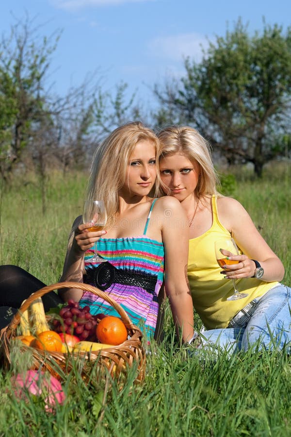 Sensual Blonde Stretches Out Her Hands In Chains Stock Image Image Of