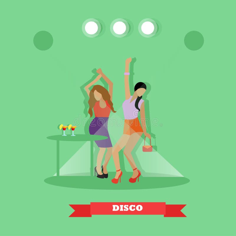 Two Girls Dancing Night Club Stock Illustrations 28 Two Girls Dancing