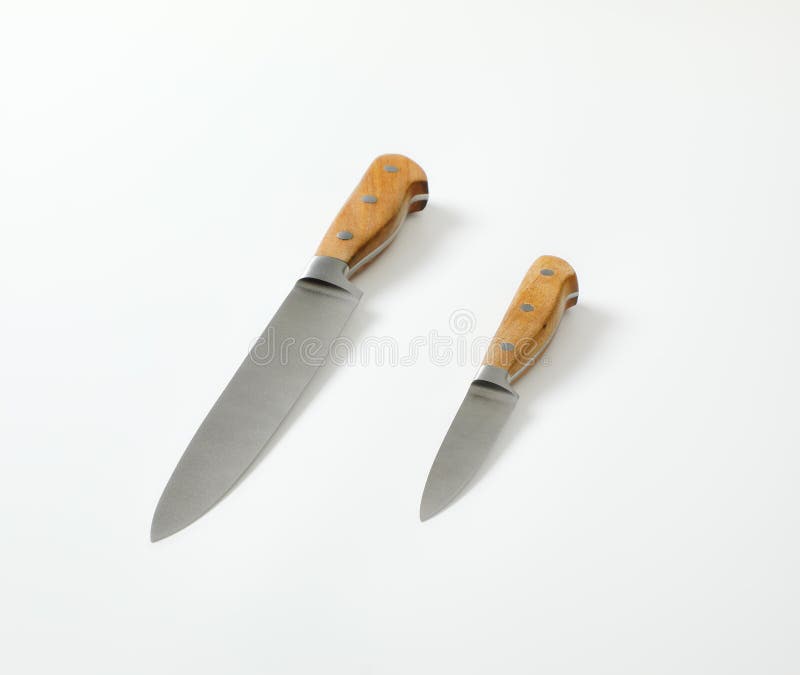 Two sharp kitchen knives stock photo. Image of cooking 170082116