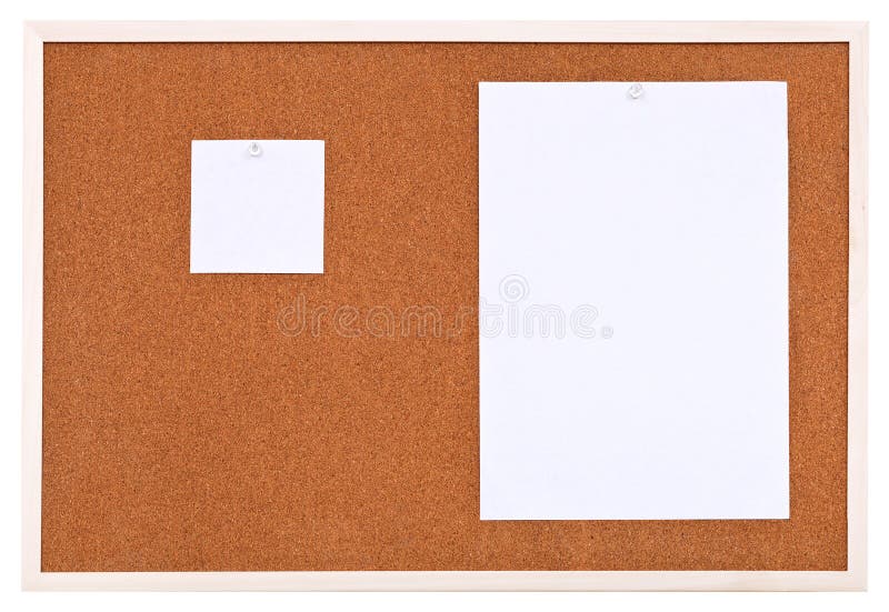 Blank Cork Notice Board Isolated on White Stock Photo Image of wooden