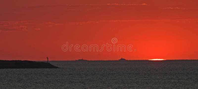 Ships on the horizon stock photos Ships on the horizon stock photos