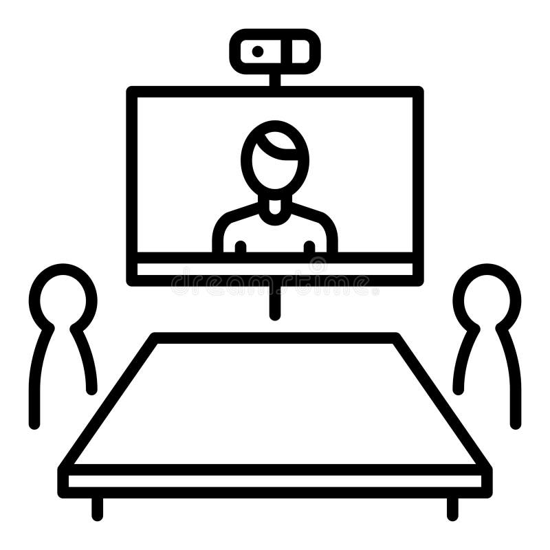 Video Call Meeting royalty free illustration