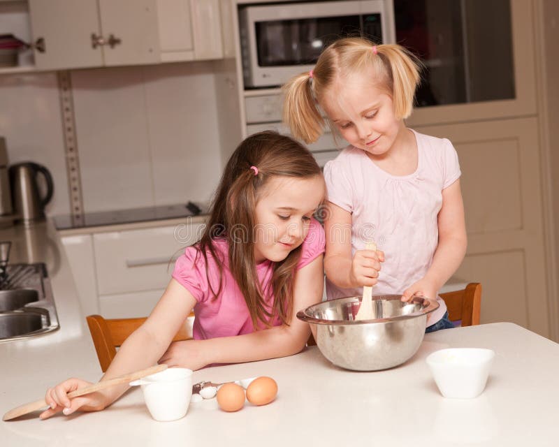 Two Girls with Newborn Sister Stock Photo Image of brother, hands