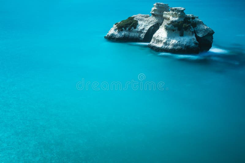 The &x22;Two Sisters&x22; rock in Torre dell&x27;Orso, Malendugno, Puglia, Italy