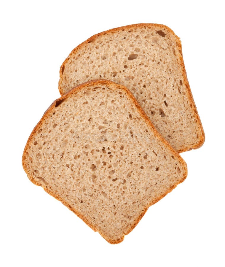 Two slices of brown bread