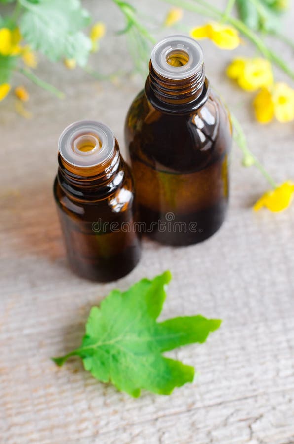 Two Small Bottles of Essential Oil Herbal Extract, Tincture, Infusion