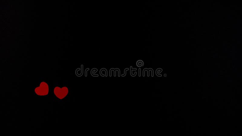 Two Small Red Hearts on a Black Background. Stock Image - Image of holiday,  romantic: 168523041