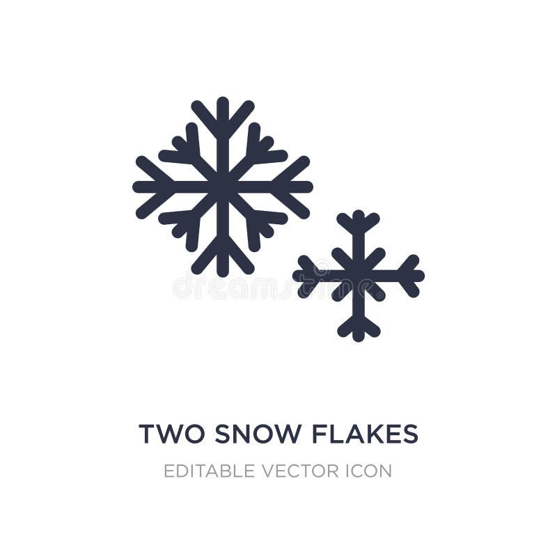 two snow flakes icon on white background. Simple element illustration from Shapes concept