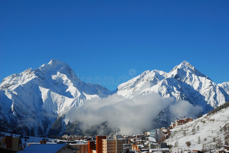 Two snow mountains