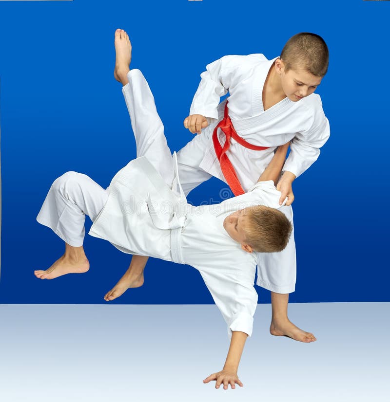 Sportsmens are training judo throws stock photography Sportsmens are training judo throws stock photography