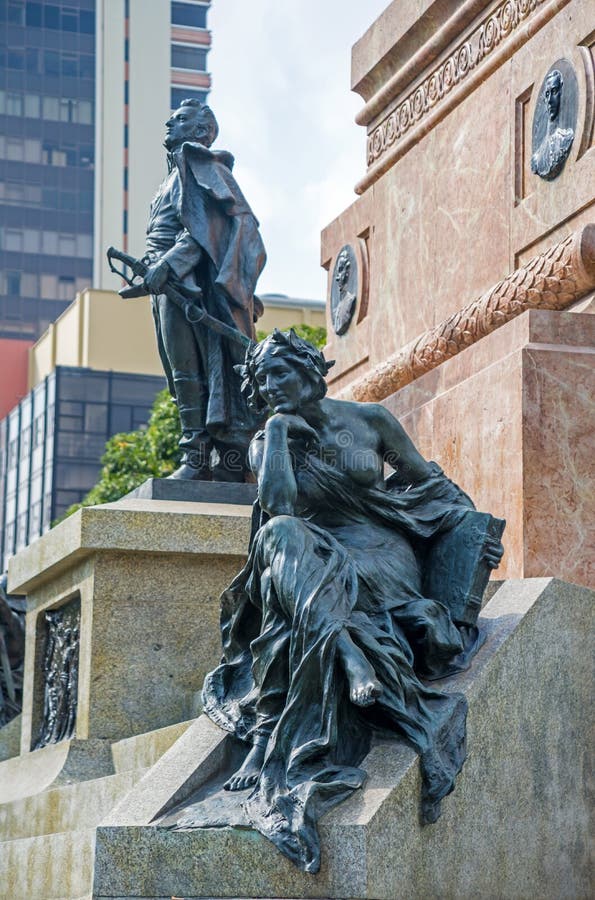 Two Statues at the Base of the Independence Monument, Guayaquil