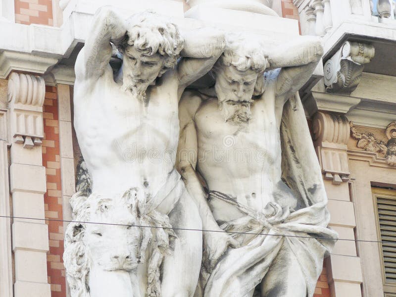 Two stone statue stock photo. Image of city, europe 189699886