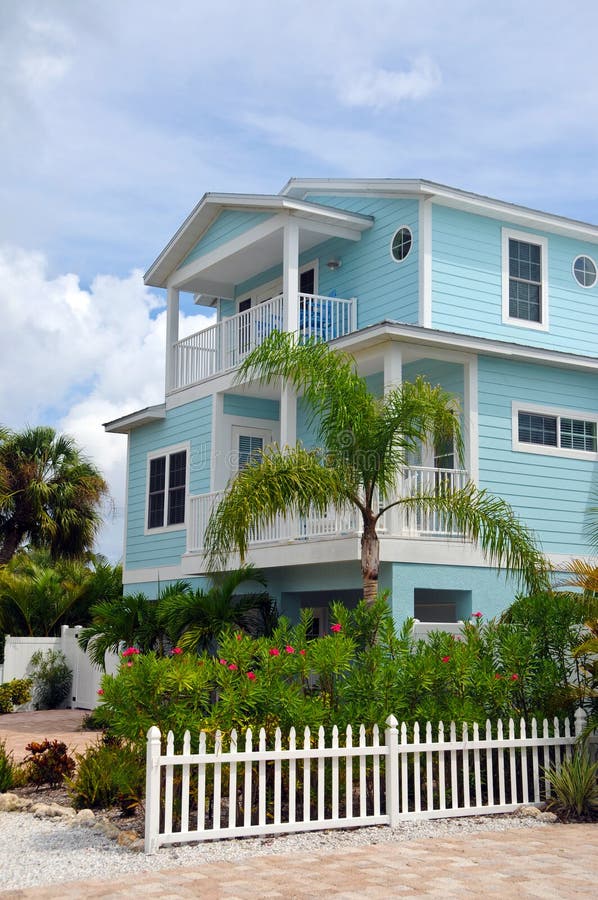 Two Story Beach House stock photos