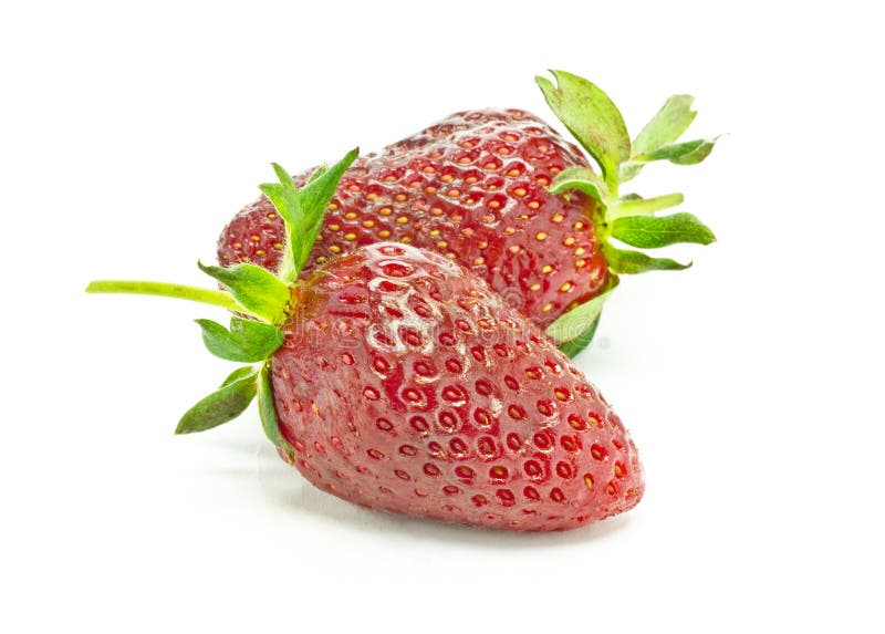 Two strawberries