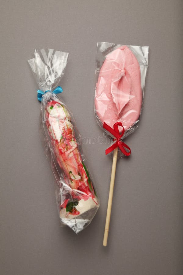 Two Sweet Candy in Form of Penis and Vagina