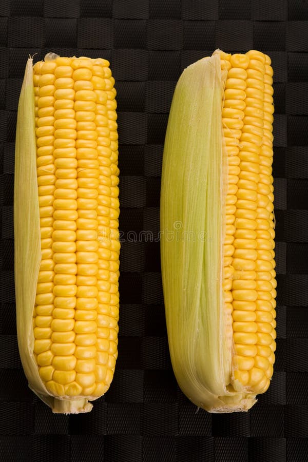 Two sweetcorns